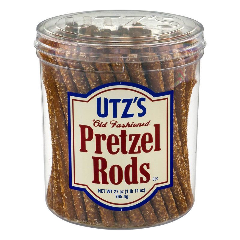 slide 4 of 4, Utz Old Fashioned Pretzel Rods Barrel - 27oz, 27 oz