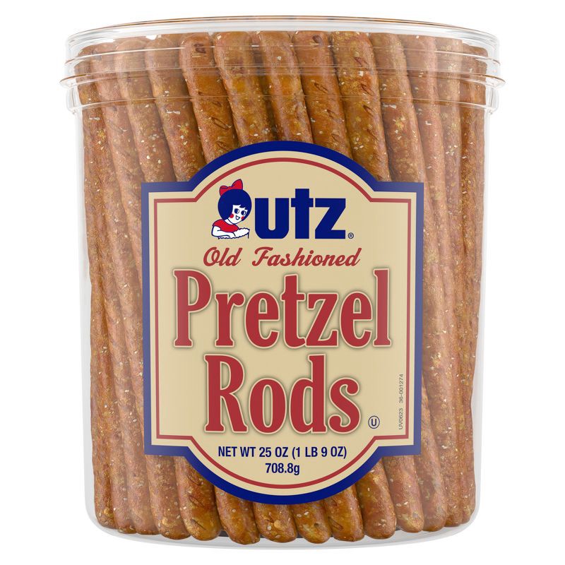 slide 1 of 5, Utz Old Fashioned Pretzel Rods Barrel - 25oz, 25 oz