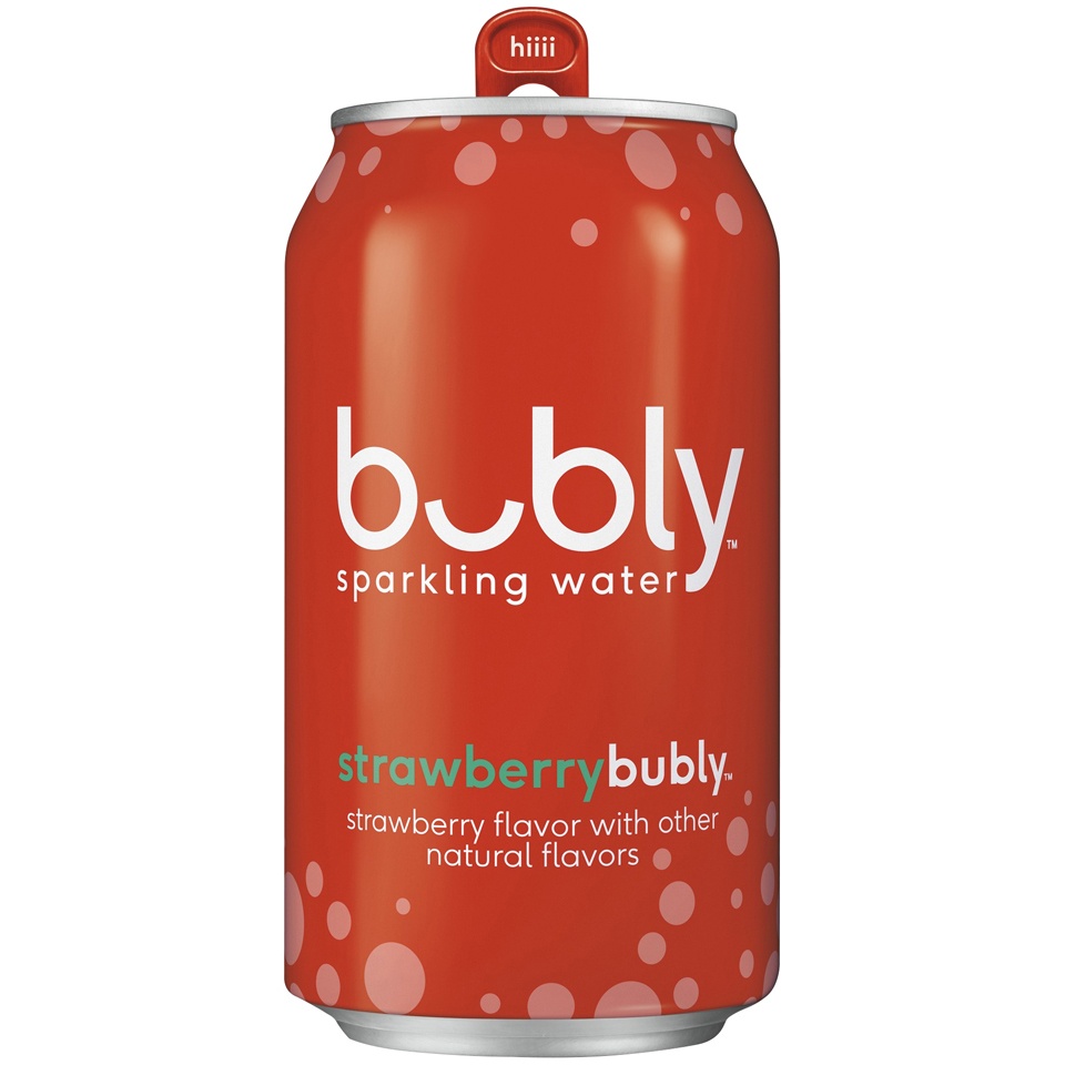 slide 2 of 4, bubly Strawberry Sparkling Water - 8pk/12 fl oz Cans, 8 ct; 12 fl oz