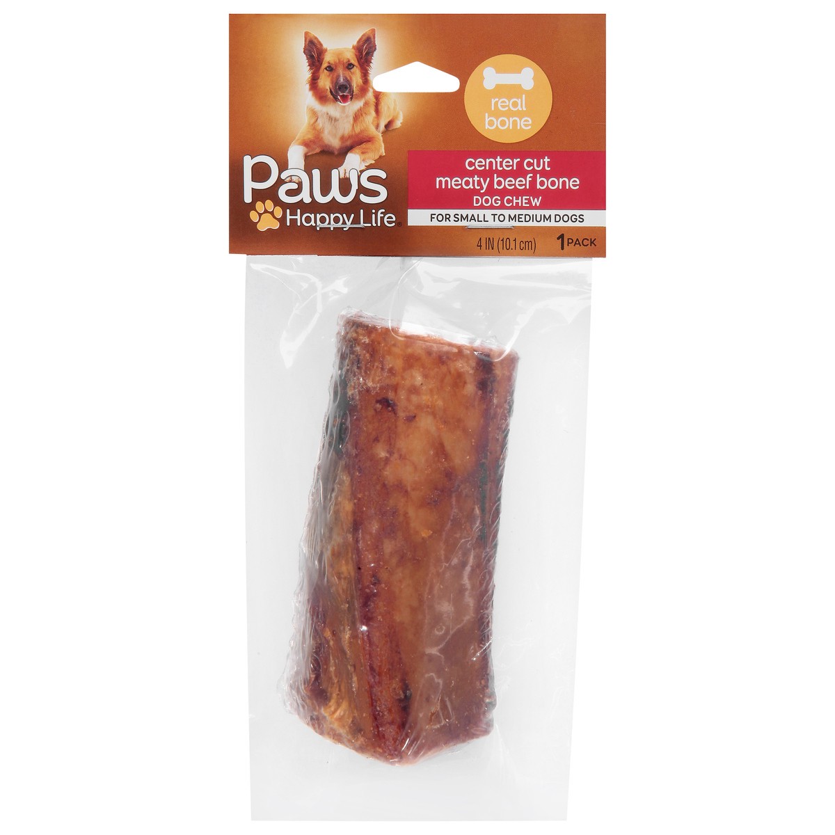 slide 12 of 13, Paws Happy Life Center Cut Meaty Beef Bone Dog Chew 1 ea, 1 ct
