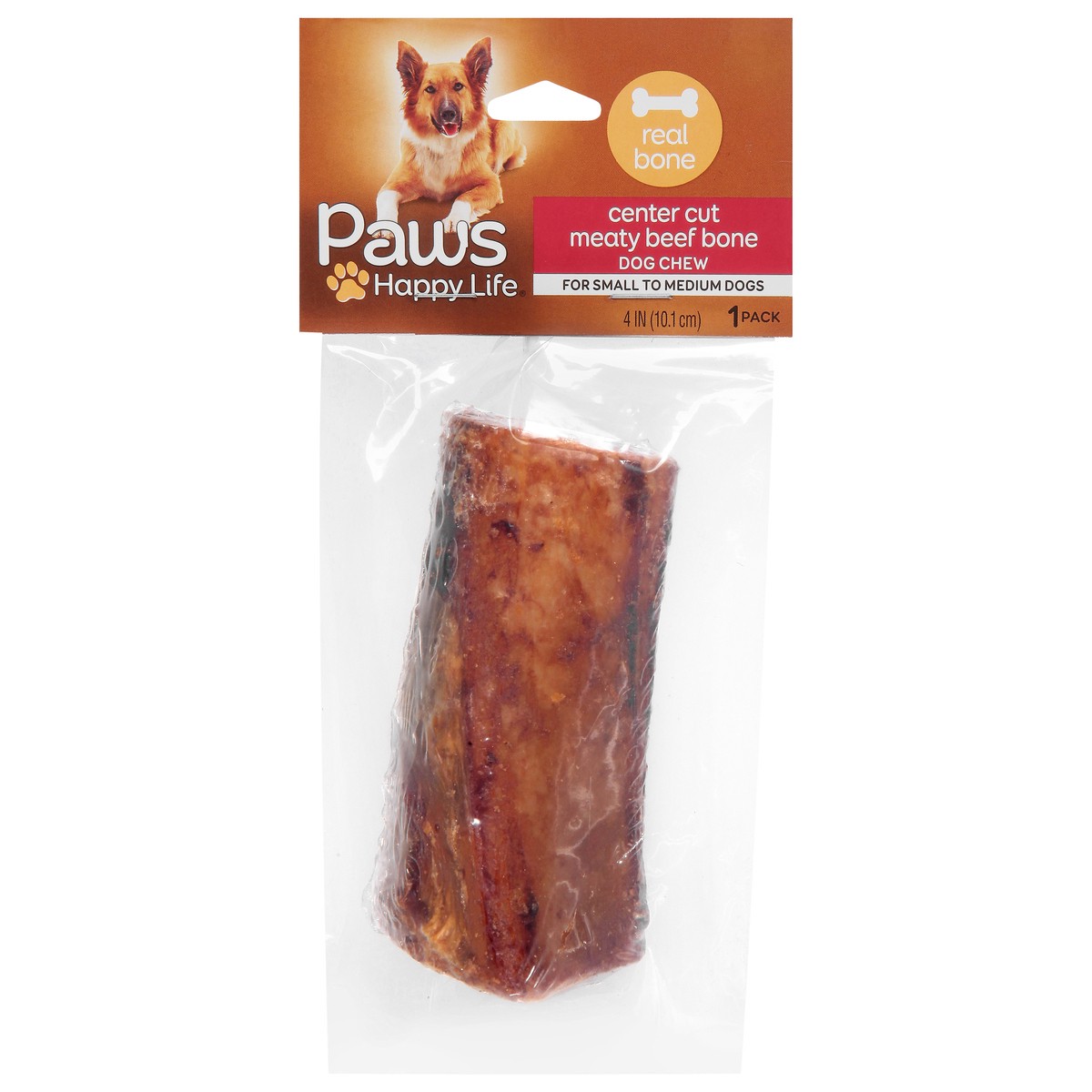 slide 13 of 13, Paws Happy Life Center Cut Meaty Beef Bone Dog Chew 1 ea, 1 ct