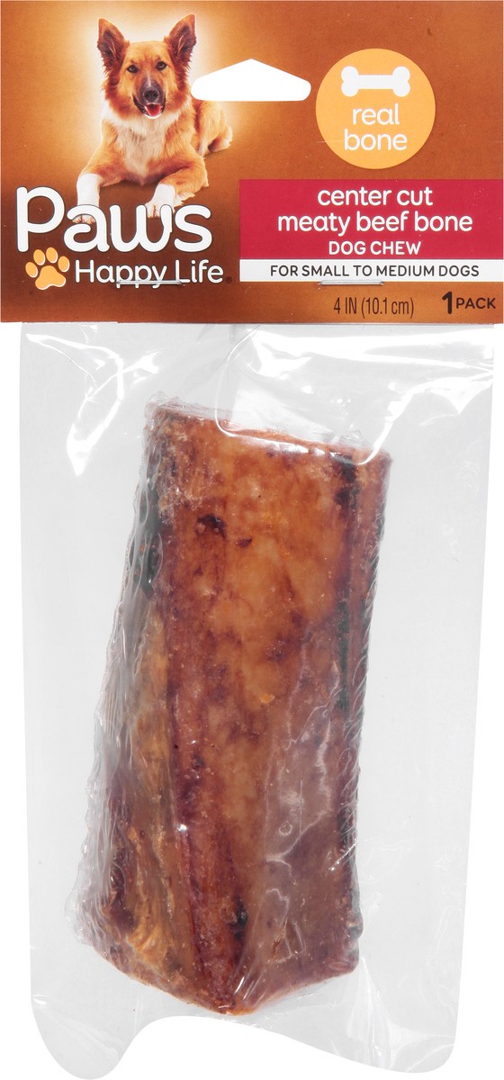 slide 10 of 13, Paws Happy Life Center Cut Meaty Beef Bone Dog Chew 1 ea, 1 ct