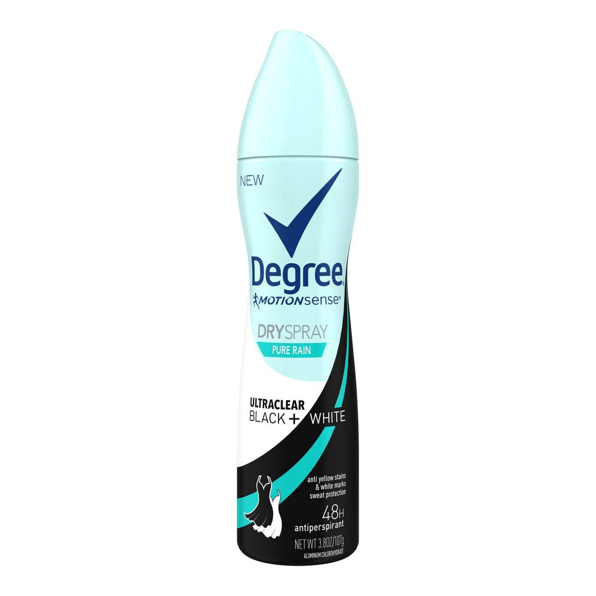 slide 3 of 5, Degree UltraClear Black+White Antiperspirant Deodorant Dry Spray Pure Rain, 3.8 oz, 3.8 oz