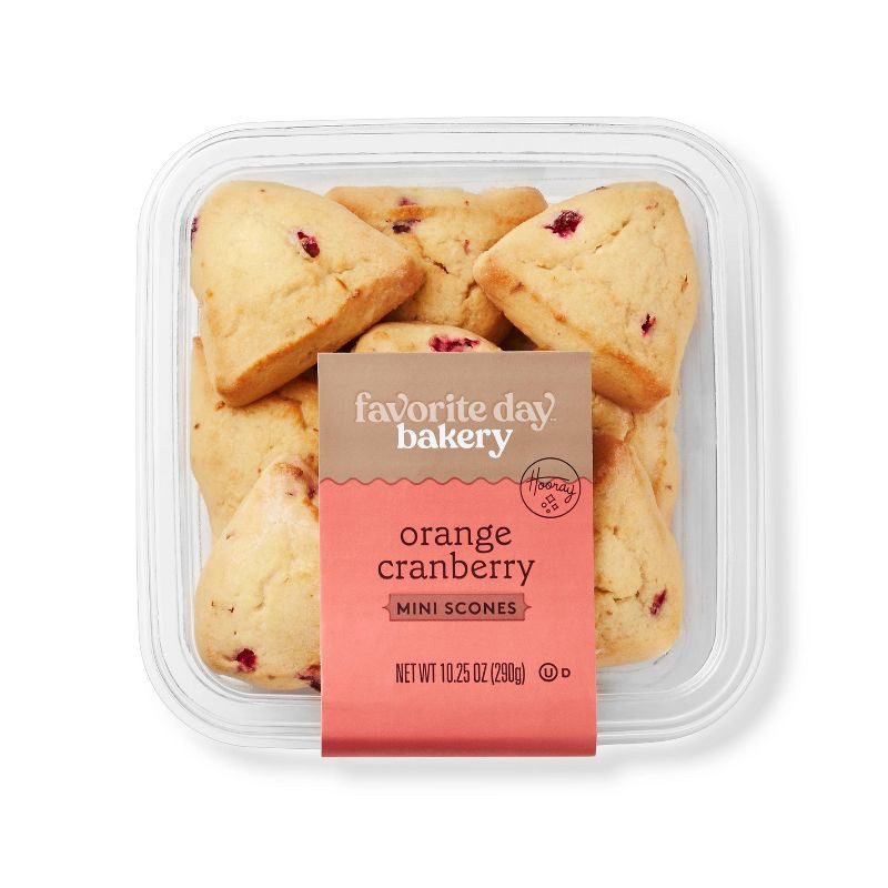 slide 1 of 4, Mini Orange Cranberry Scones - 10.25oz - Favorite Day™, 10.25 oz