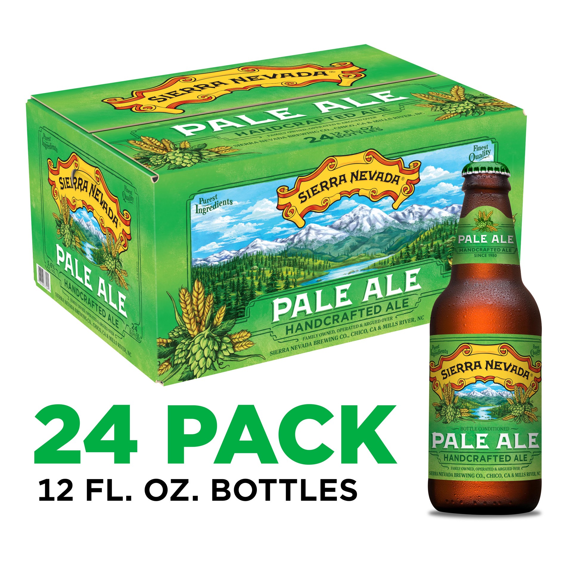 slide 1 of 6, Sierra Nevada Pale Ale Craft Beer 24 Pack (12oz Bottles), 24 ct; 12 oz