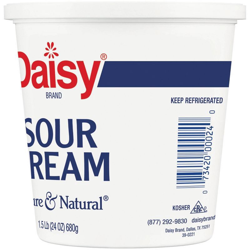 slide 3 of 4, Daisy Brand Daisy Pure & Natural Sour Cream - 24oz, 24 oz