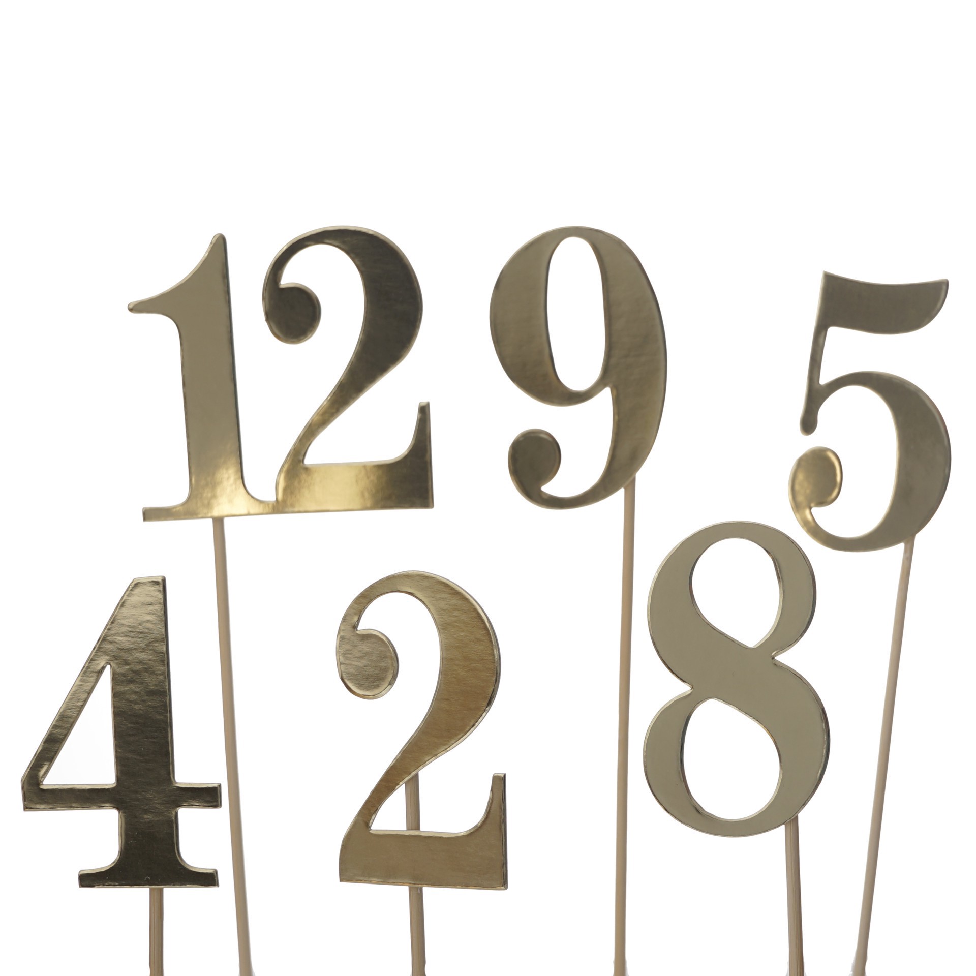 slide 4 of 6, 1-12 Gold Table Numbers By Celebrate It, 9 in