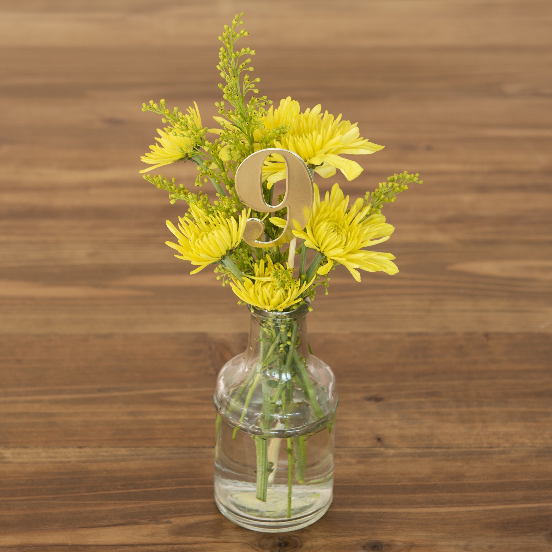 slide 5 of 6, 1-12 Gold Table Numbers By Celebrate It, 9 in