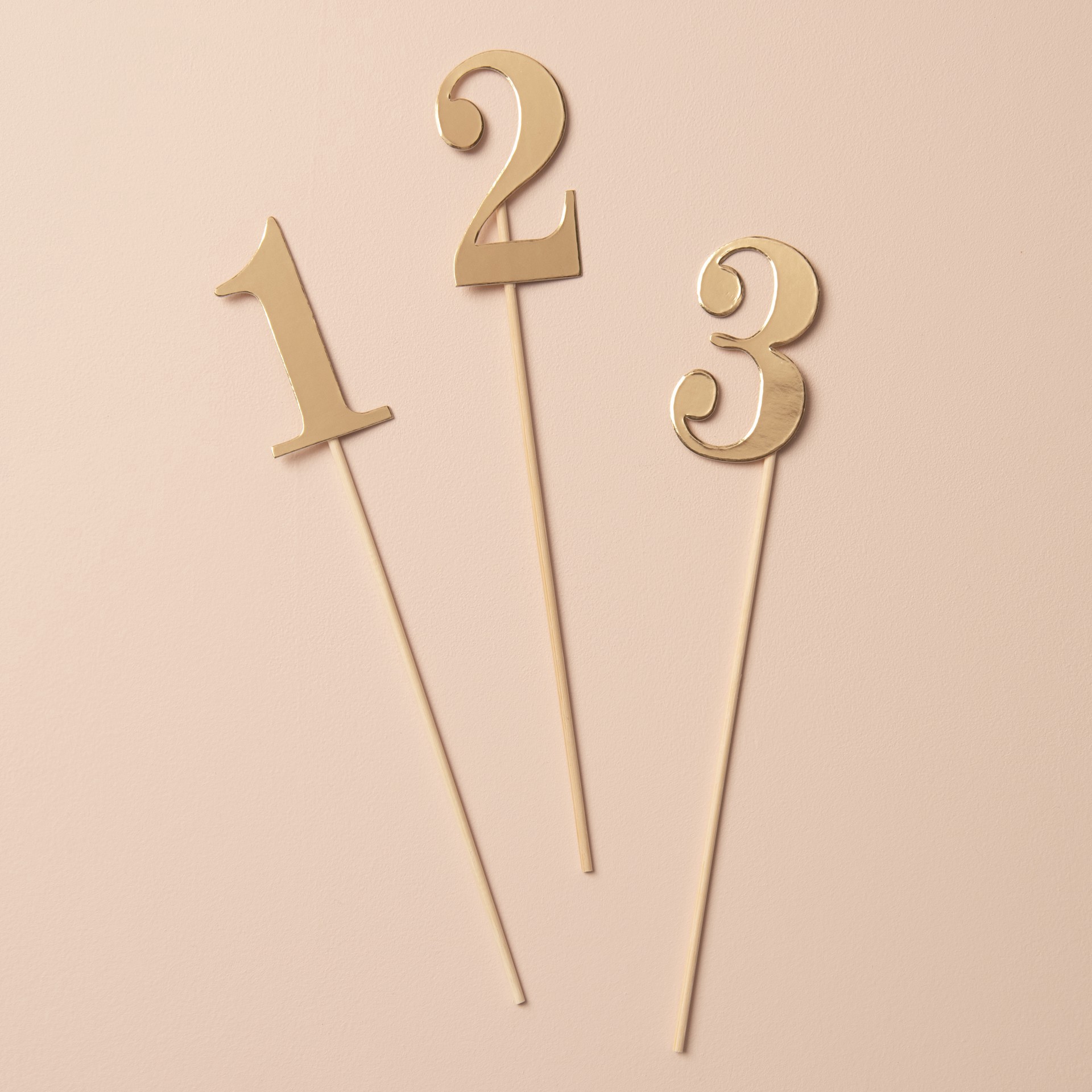 slide 2 of 6, 1-12 Gold Table Numbers By Celebrate It, 9 in