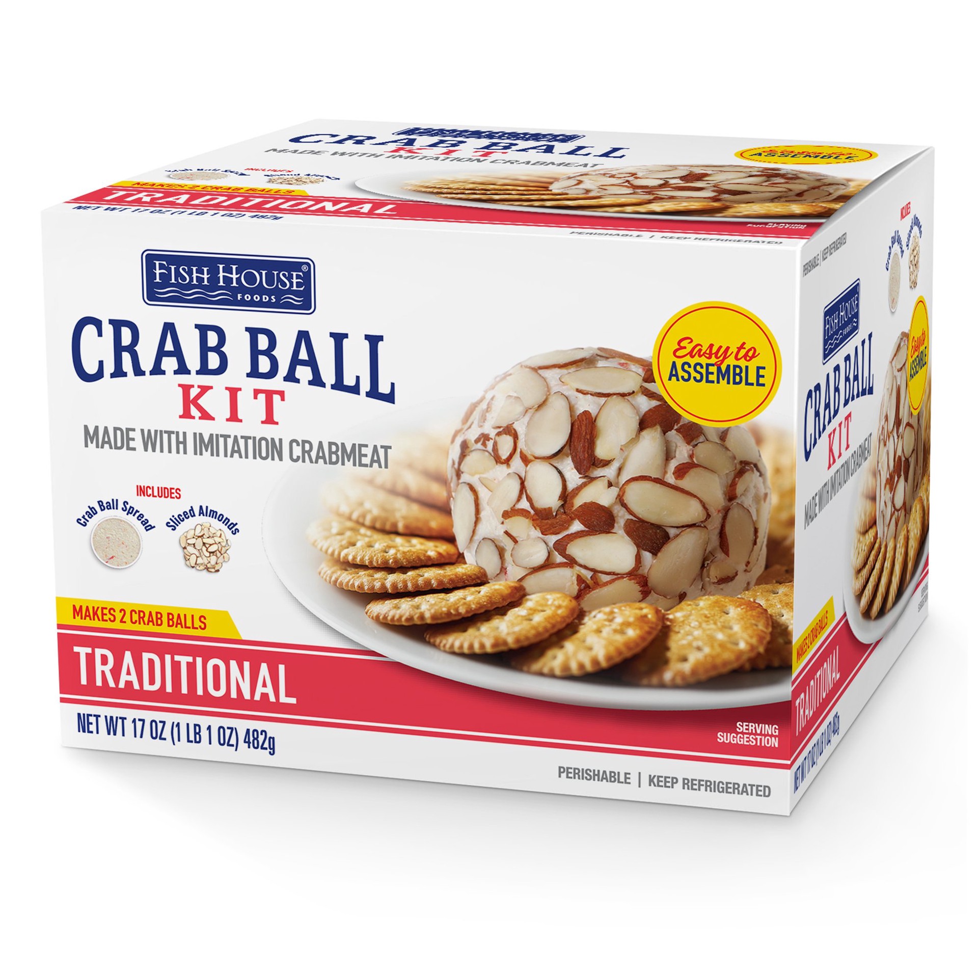 slide 1 of 1, Fish House Foods Traditional Crab Ball Kit, 2 ct