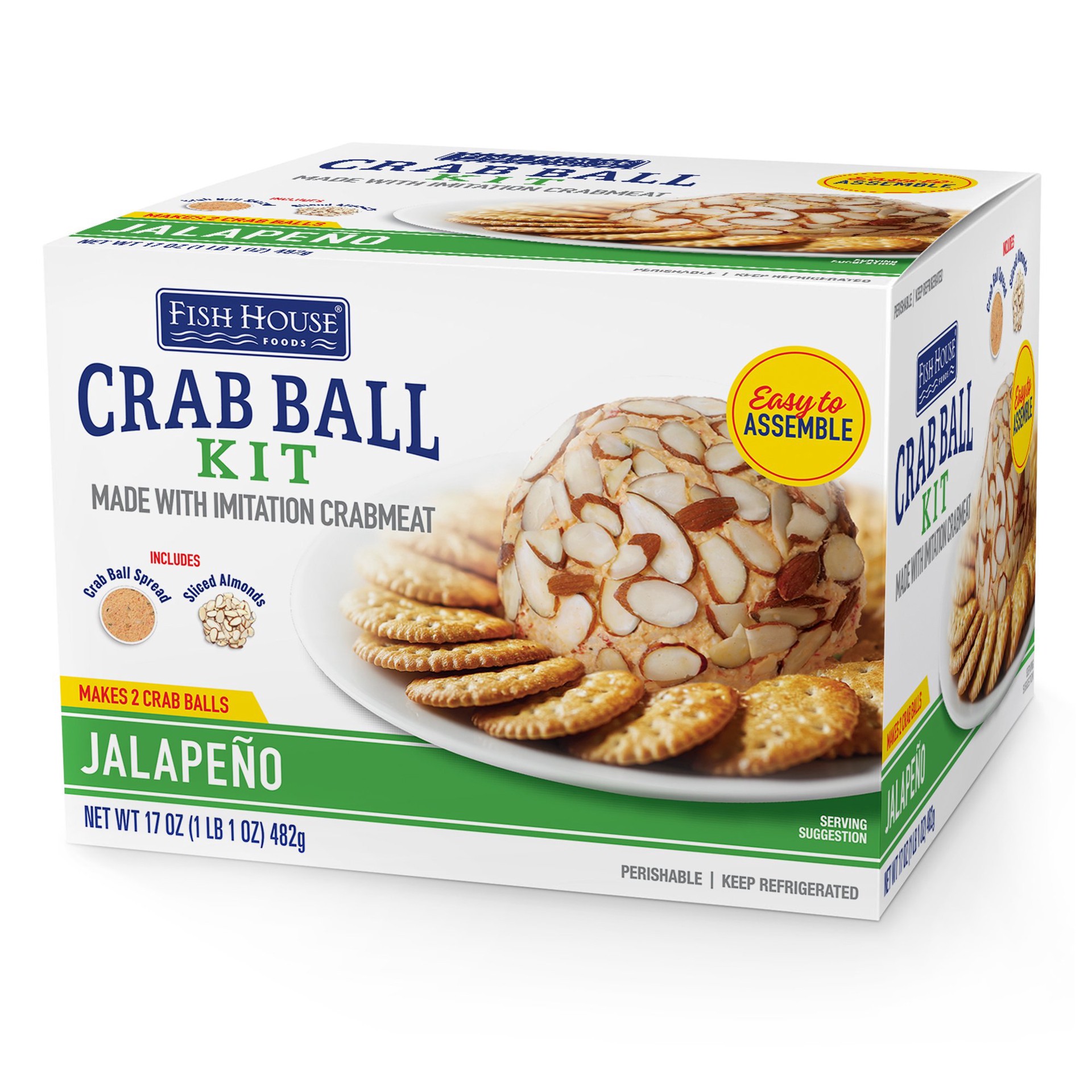 slide 1 of 1, Fish House Foods Jalapeno Crab Ball Kit, 2 ct