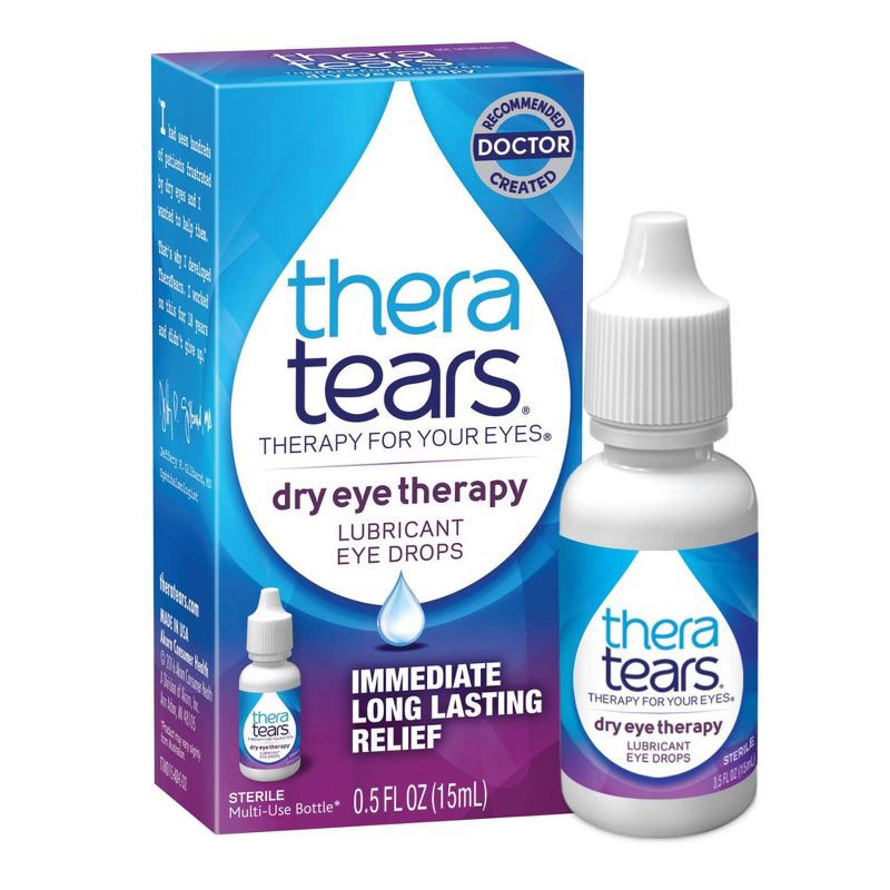 slide 2 of 7, TheraTears Dry Eye Therapy Lubricant Eye Drops - 0.5 fl oz, 0.5 fl oz
