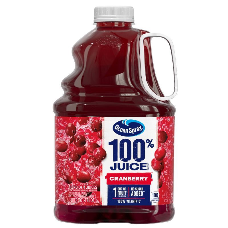 slide 2 of 10, Ocean Spray 100% Juice Blend Cranberry - 101.4 floz Bottle, 1 ct