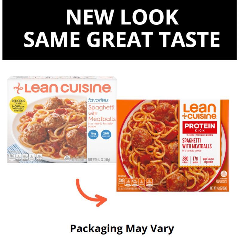 slide 3 of 11, Lean Cuisine Protein Kick Spaghetti And Meatballs Frozen Meal - 9.5oz, 9.5 oz