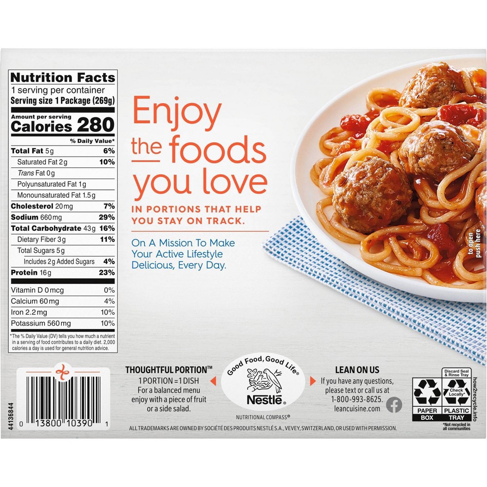 slide 7 of 8, Lean Cuisine Favorites Frozen Spaghetti With Meatballs - 9.5oz, 9.5 oz
