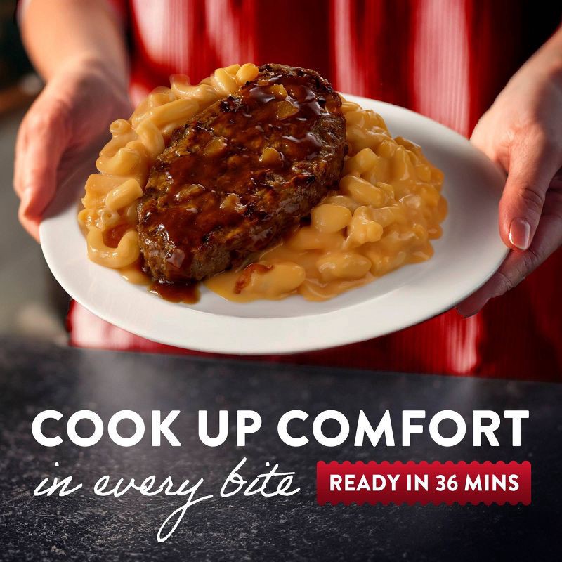 slide 3 of 8, Stouffer's Salisbury Steak with Mac and Cheese Dinner Frozen Meal - 9.625oz, 9.625 oz