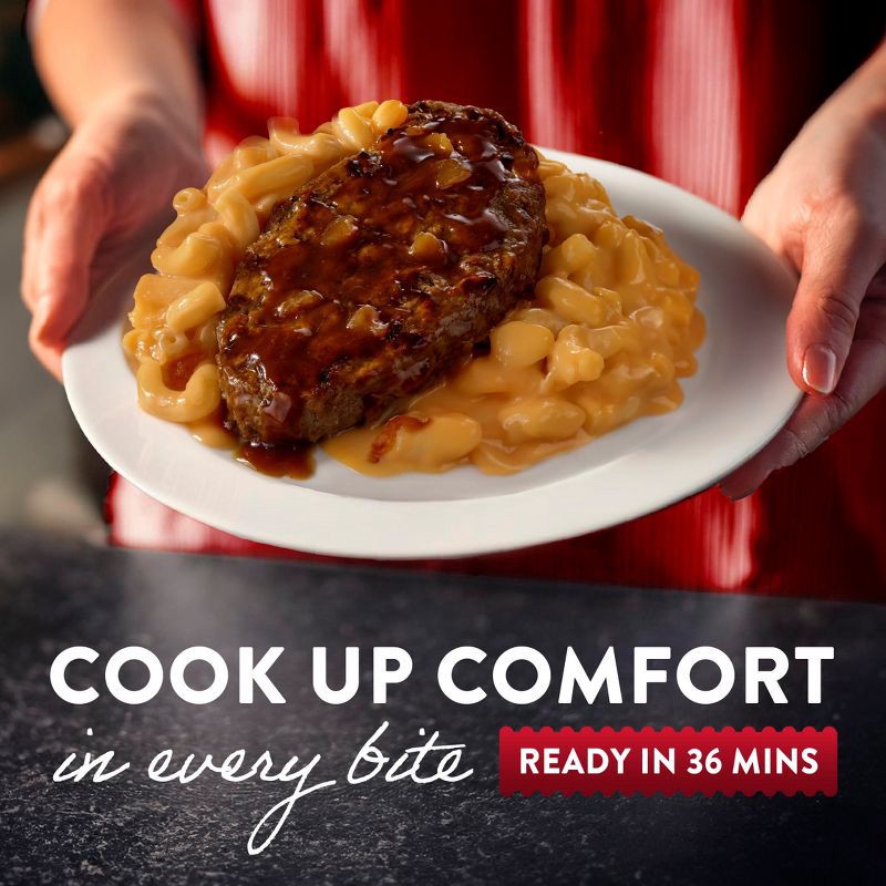 slide 3 of 8, Stouffer's Salisbury Steak with Mac and Cheese Dinner Frozen Meal - 9.625oz, 9.625 oz