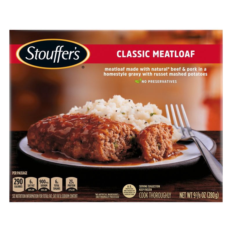 slide 1 of 11, Stouffer's Classic Meatloaf Frozen Dinner - 9.875oz, 9.875 oz