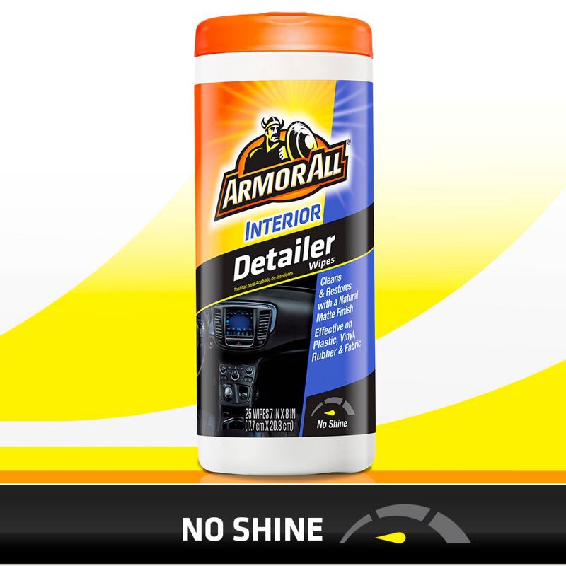 slide 2 of 7, Armor All 25ct Interior Detailer Wipes Automotive Wash, 25 ct