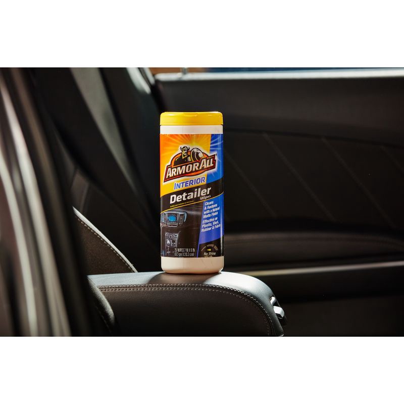 slide 7 of 7, Armor All 25ct Interior Detailer Wipes Automotive Wash, 25 ct