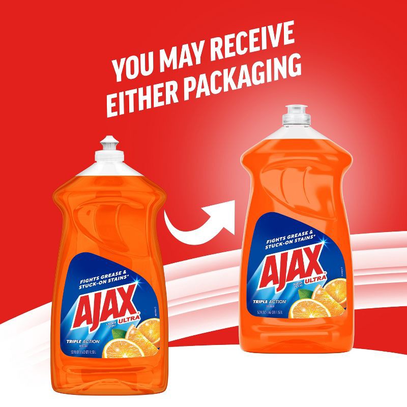 slide 2 of 16, Ajax Ultra Triple Action Liquid Dish Soap - Orange Scent - 52 fl oz, 52 fl oz