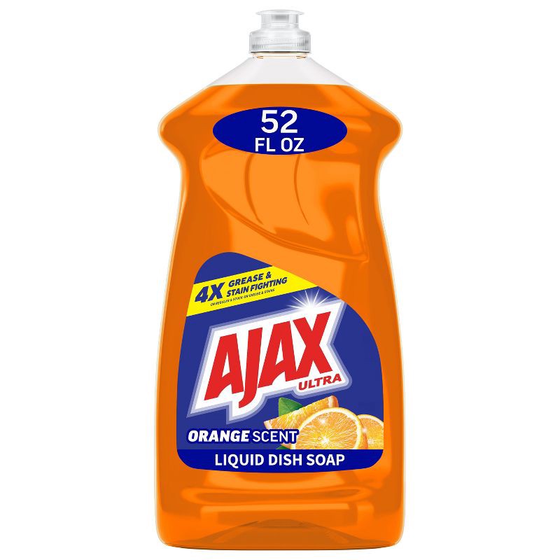 slide 1 of 17, Ajax Ultra Triple Action Liquid Dish Soap - Orange Scent - 52 fl oz: Paraben-Free, Phosphate-Free, Multi-Surface, 52 fl oz