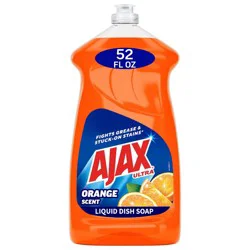 Ajax Ultra Triple Action Liquid Dish Soap - Orange Scent - 52 fl oz