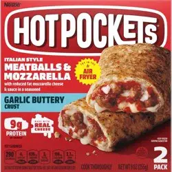 Hot Pockets Garlic Buttery Crust Frozen Italian Meatballs & Mozzarella - 9oz/2ct