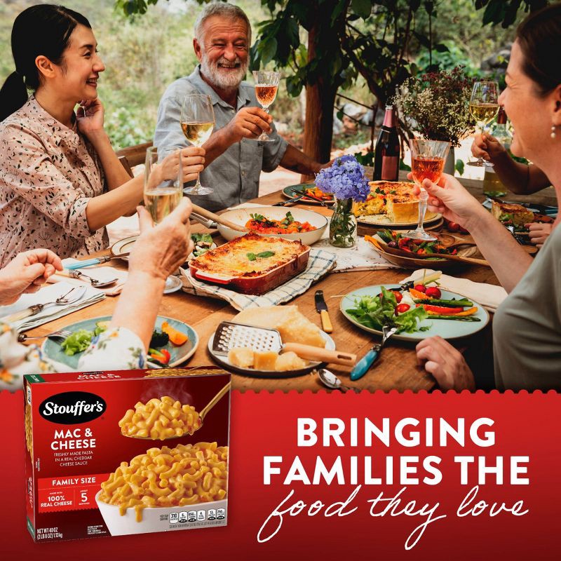 slide 4 of 8, Stouffer's Mac and Cheese Family Size Dinner Frozen Meal - 40oz, 40 oz