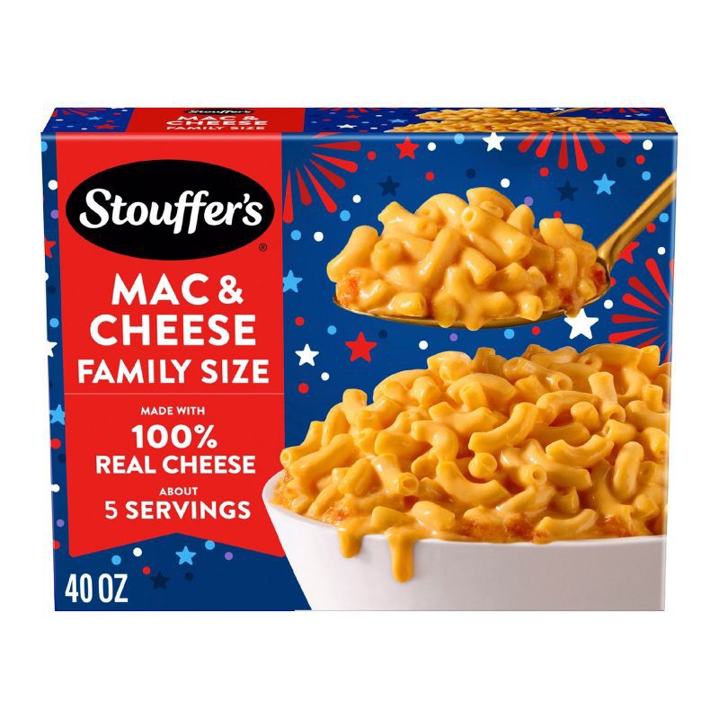 slide 1 of 8, Stouffer's Mac and Cheese Size Dinner Meal - 40oz: No Added Sugar, No Preservatives, 40 oz