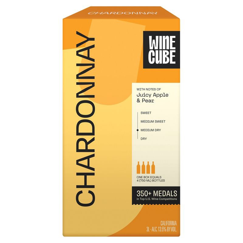 slide 2 of 5, Chardonnay White Wine - 3L Box - Wine Cube™, 3 liter