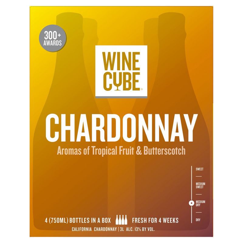 slide 4 of 5, Chardonnay White Wine - 3L Box - Wine Cube™, 3 liter