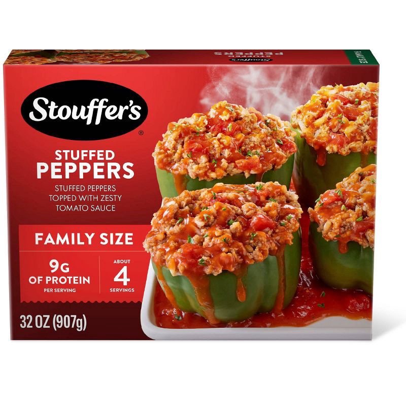 slide 1 of 8, Stouffer's Frozen Stuffed Peppers Frozen Family Meal - 32oz, 32 oz