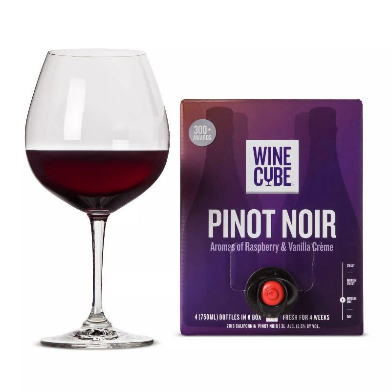 slide 2 of 5, Pinot Noir Red Wine - 3L Box - Wine Cube™, 3 liter