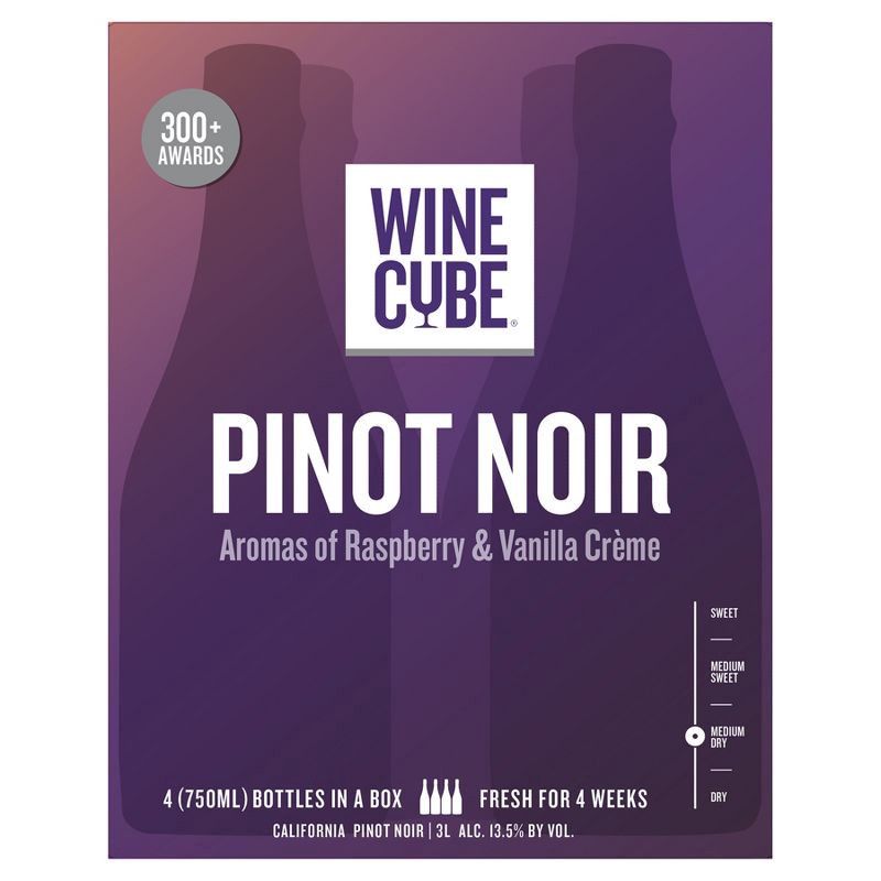 slide 4 of 5, Pinot Noir Red Wine - 3L Box - Wine Cube™, 3 liter