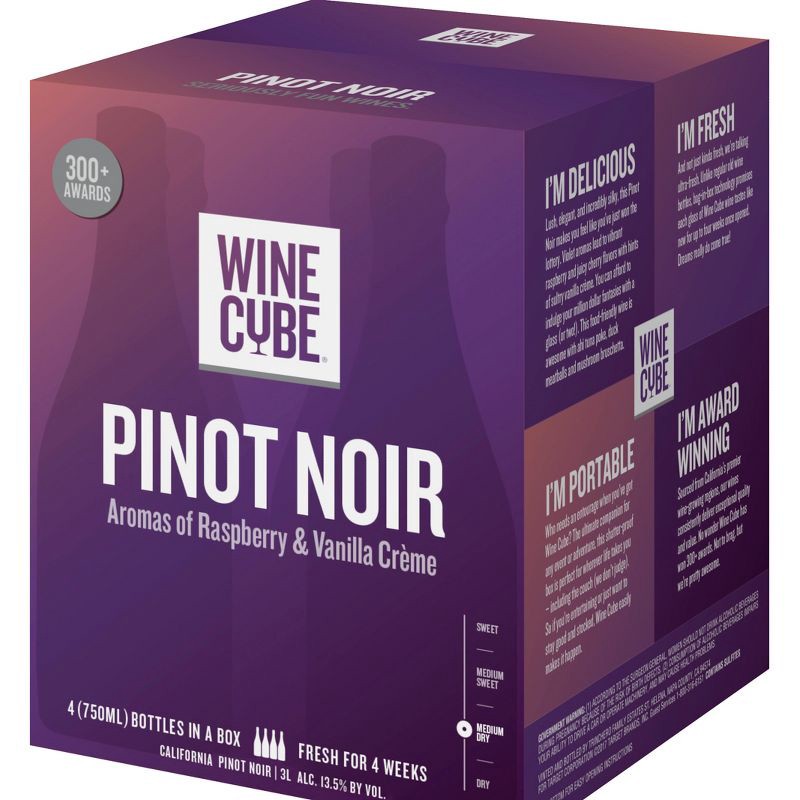 slide 1 of 5, Pinot Noir Red Wine - 3L Box - Wine Cube™, 3 liter