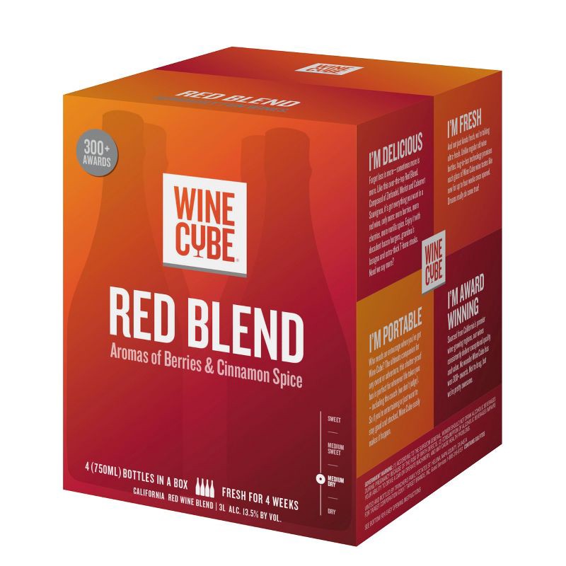 slide 1 of 5, Red Blend Red Wine - 3L Box - Wine Cube™, 3 liter