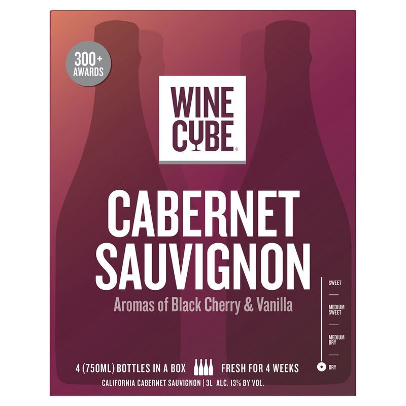 slide 4 of 5, Cabernet Sauvignon Red Wine - 3L Box - Wine Cube™, 3 liter