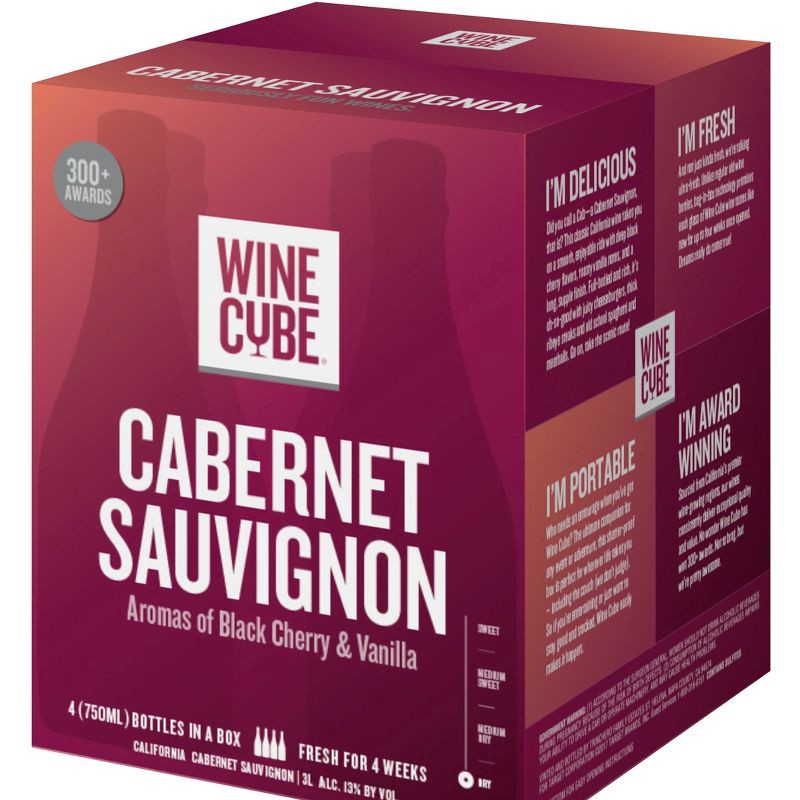 slide 1 of 5, Cabernet Sauvignon Red Wine - 3L Box - Wine Cube™, 3 liter