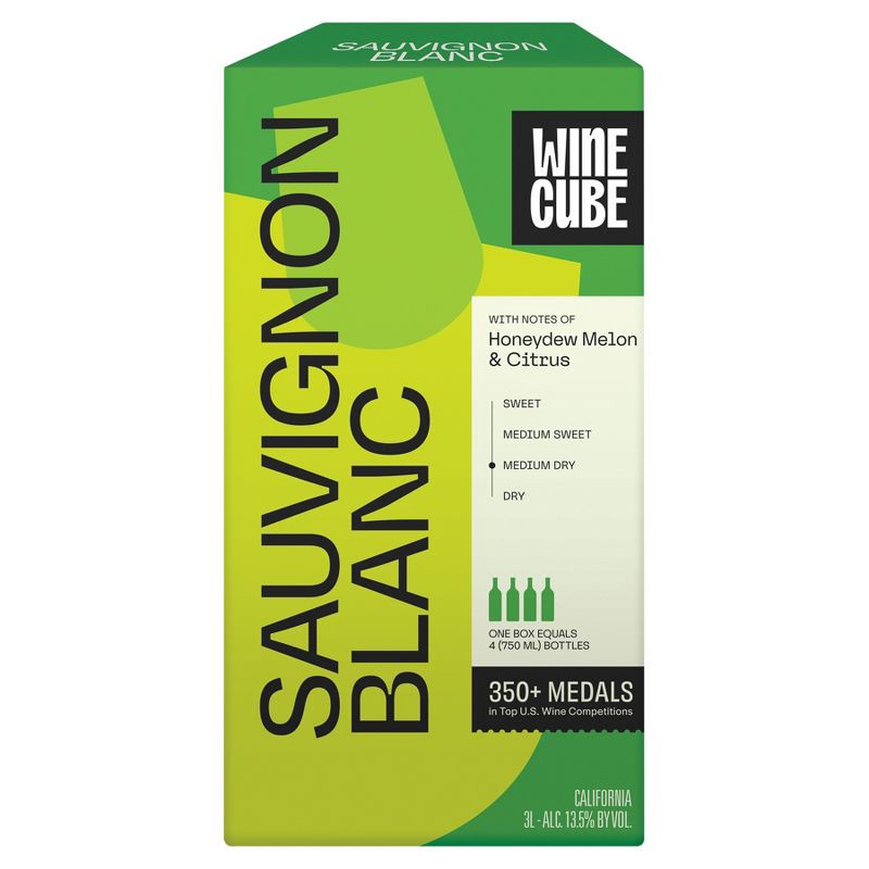 slide 2 of 5, Sauvignon Blanc White Wine - 3L Box - Wine Cube™, 3 liter