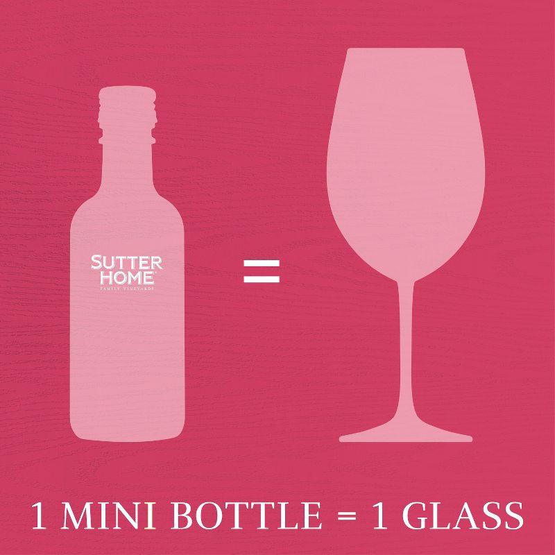 slide 7 of 7, Sutter Home White Zinfandel Wine - 4pk/187ml Bottles, 4 ct; 187 ml