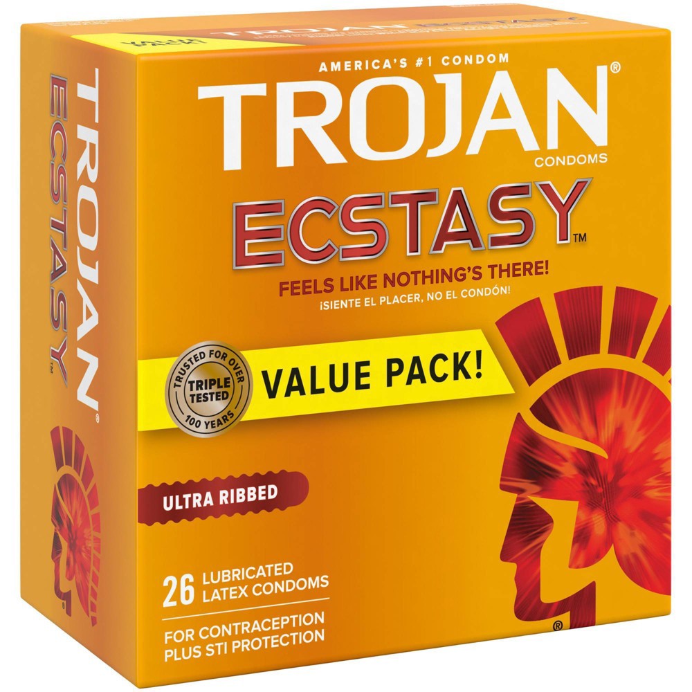 slide 2 of 8, Trojan Simulations Ecstasy Ultrasmooth Lube Condoms - 26ct, 26 ct