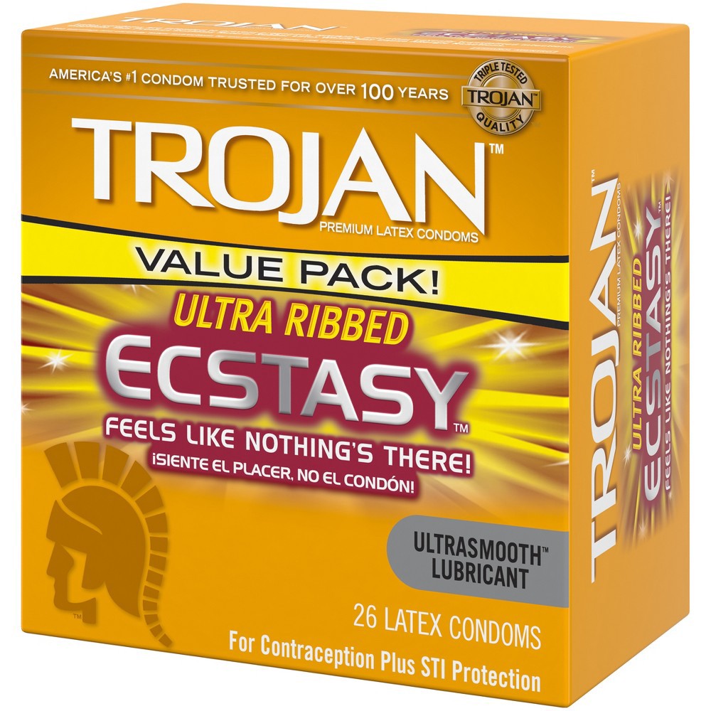 slide 4 of 8, Trojan Simulations Ecstasy Ultrasmooth Lube Condoms - 26ct, 26 ct