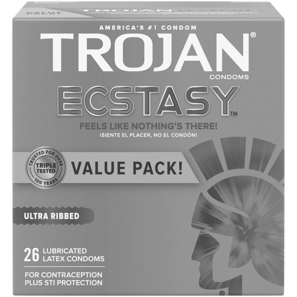 slide 7 of 8, Trojan Simulations Ecstasy Ultrasmooth Lube Condoms - 26ct, 26 ct