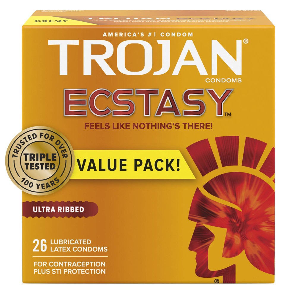 slide 8 of 8, Trojan Simulations Ecstasy Ultrasmooth Lube Condoms - 26ct, 26 ct