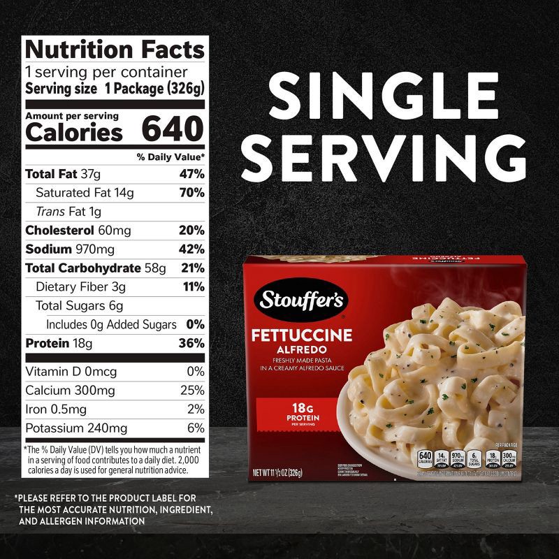 slide 7 of 8, Stouffer's Frozen Classics Frozen Fettuccini Alfredo - 11.5oz, 11.5 oz