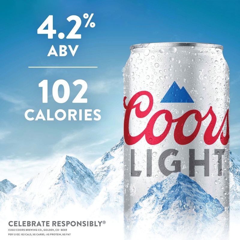 slide 2 of 11, Coors Light Beer - 24pk/12 fl oz Cans, 24 ct; 12 fl oz