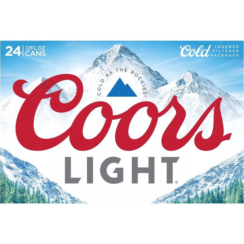 slide 7 of 11, Coors Light Beer - 24pk/12 fl oz Cans, 24 ct; 12 fl oz