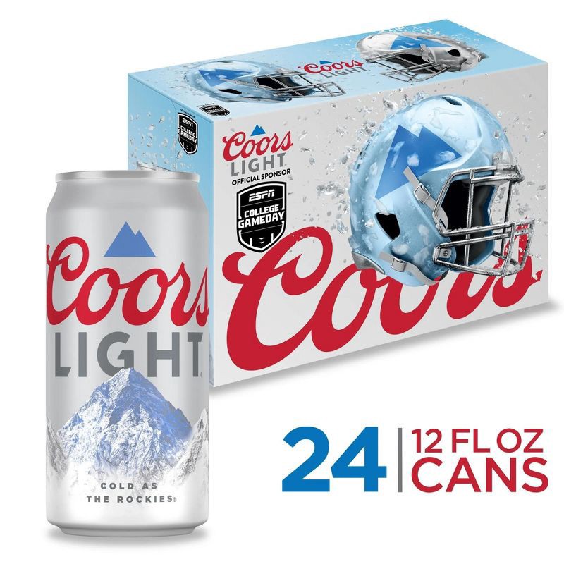 slide 1 of 11, Coors Light Beer - 24pk/12 fl oz Cans, 24 ct; 12 fl oz