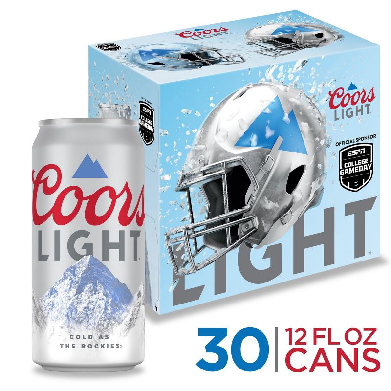 slide 1 of 10, Coors Light Beer - 30pk/12 fl oz Cans, 30 ct; 12 fl oz